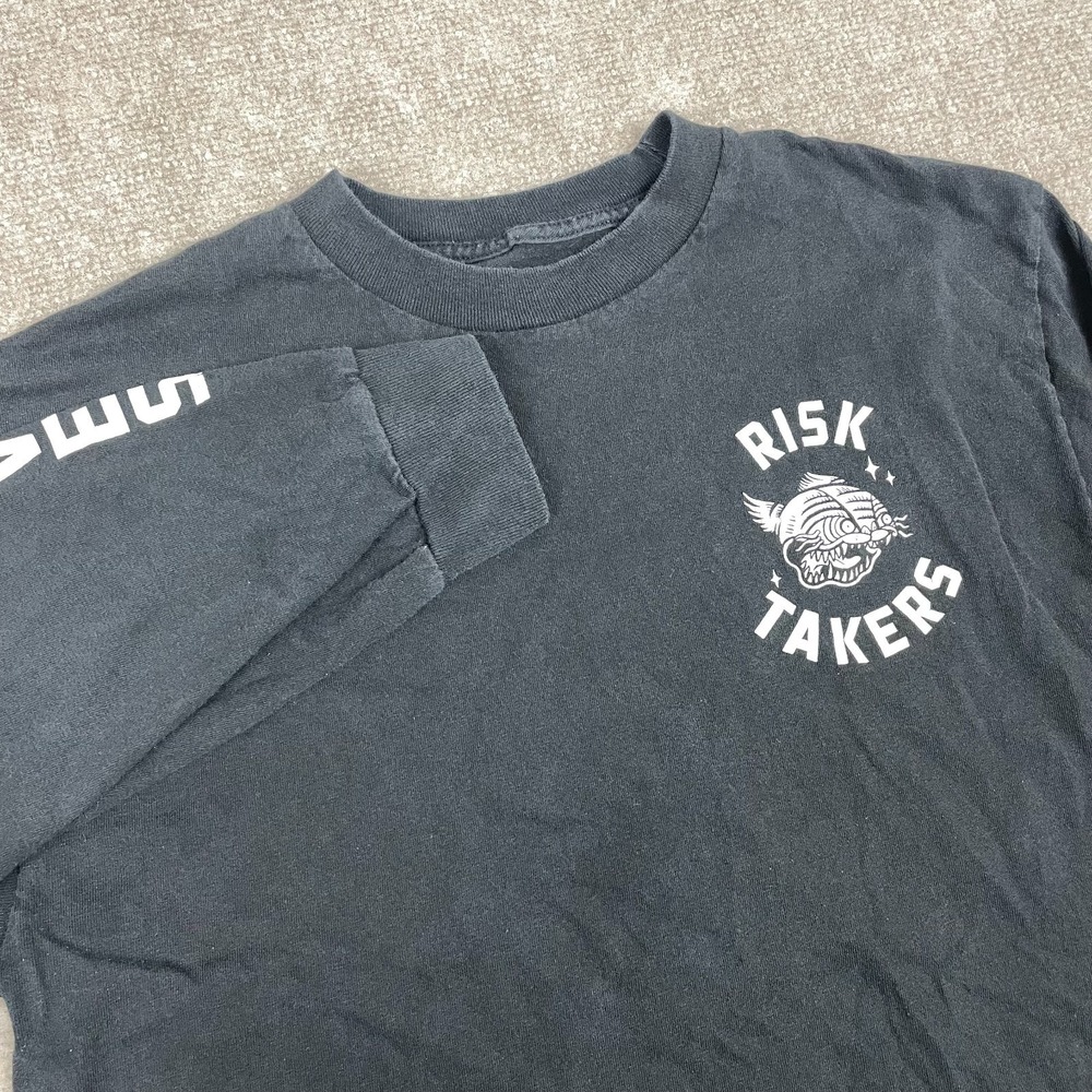 Empyre T Shirt Mens Medium Black Cotton Risk Takers High Fives Low Lives Graphic